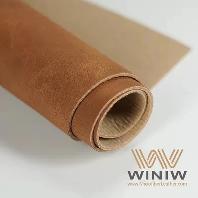 Textured Microfiber Artificial PU Leather Material For Labels